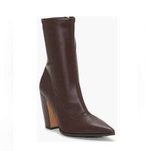 Vince Camuto Beetric Pointy Toe Bootie Brown Sz 10